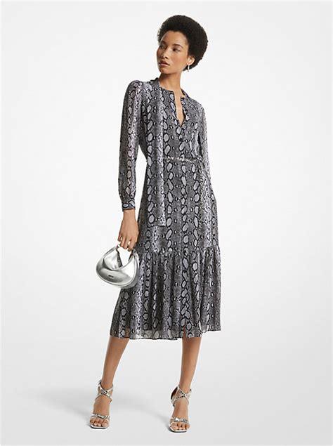 michael kors snake print dress|Snake Print Jacquard Dress .